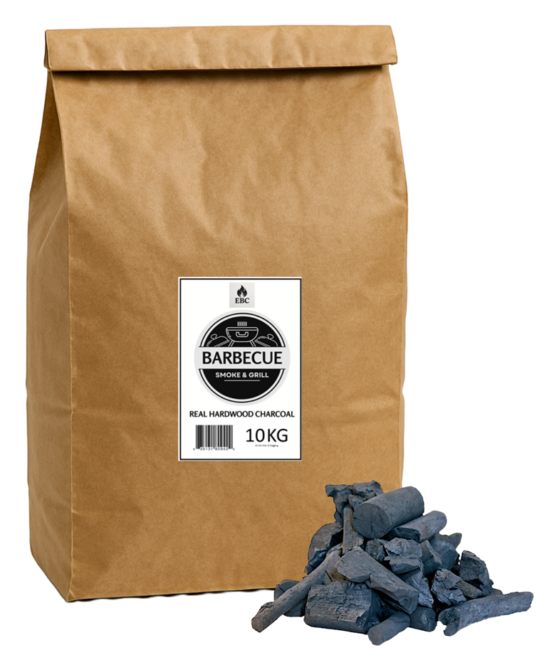 10kg real hardwood lumpwood BBQ charcoal bag — Ever Burning Charcoal UK