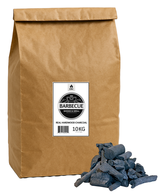 10kg real hardwood lumpwood BBQ charcoal bag — Ever Burning Charcoal UK